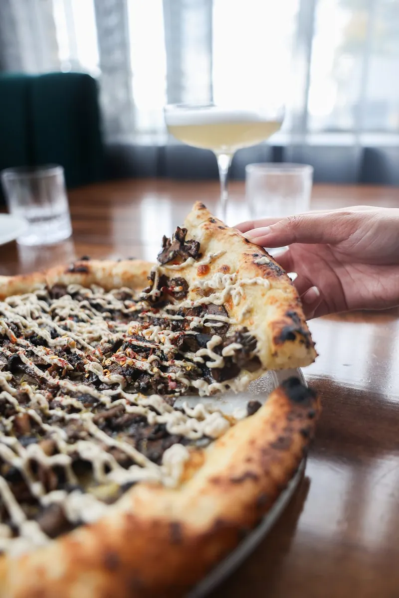 Wild mushroom and truffle Neapolitan pizza